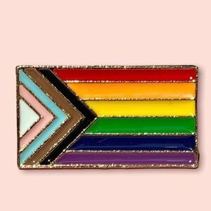 Pride LGBQTIA+ Trans Rainbow Pride Flag Enamel Pin